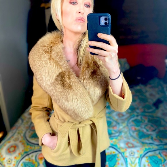 Rachel Zoe Jackets & Blazers - 30% OFF BUNDLES! REAL FUR 100% CASHMERE TRENCHCOAT JACKET DUSTER COAT VINTAGE